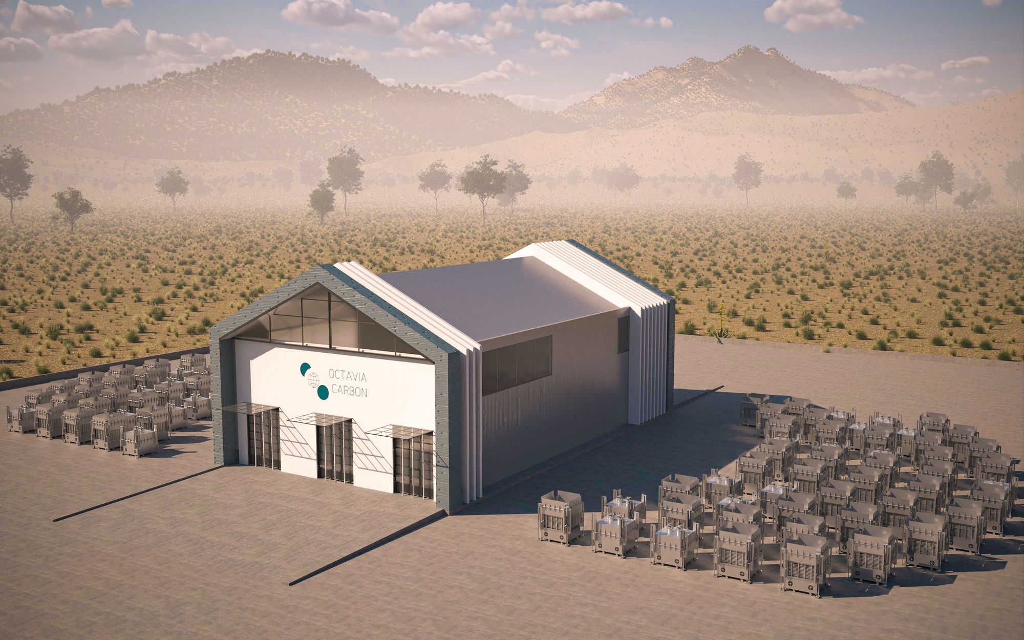 Artist rendering of the planned Octavia Carbon DACS facility